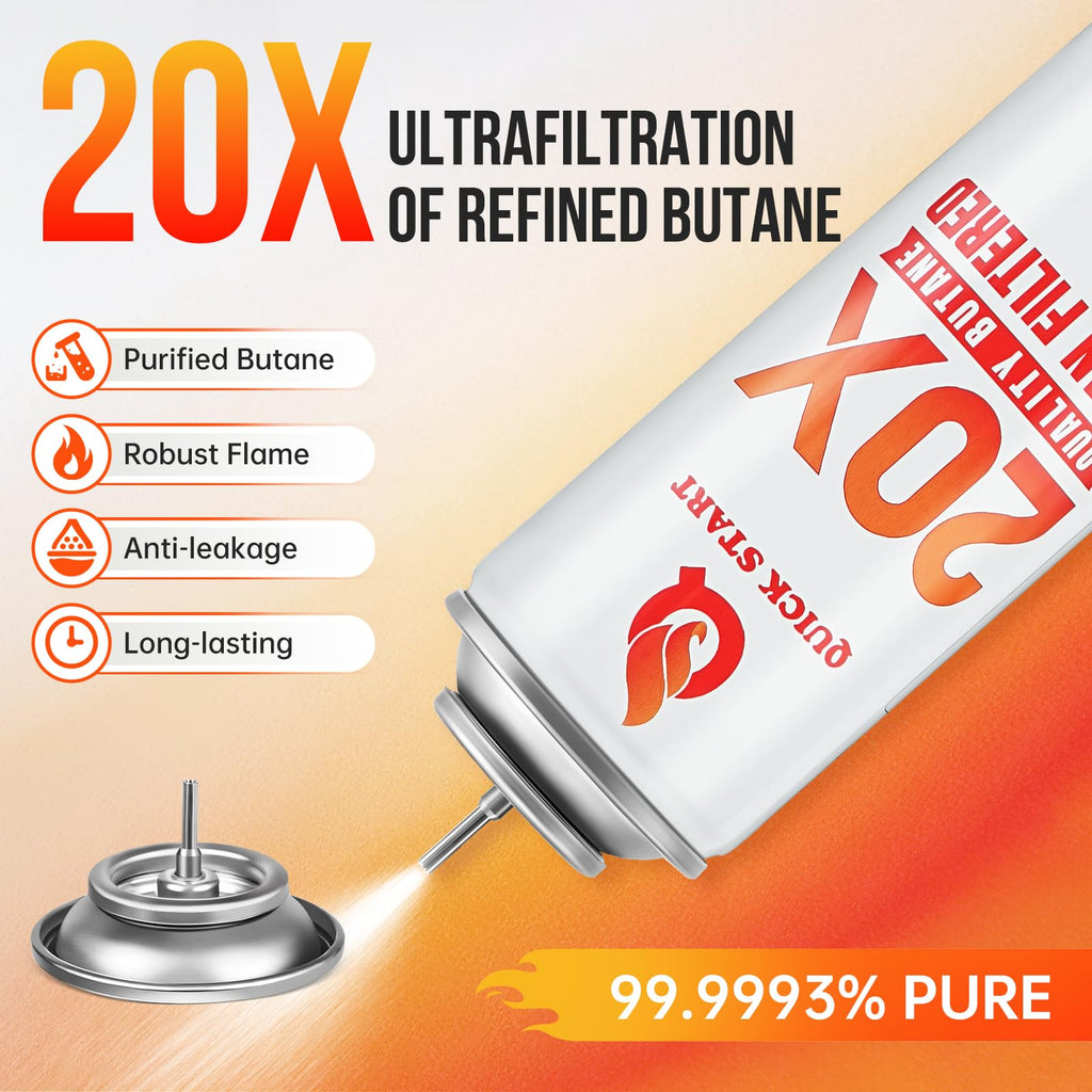 12 Pack Universal Butane Fuel Refill U69092