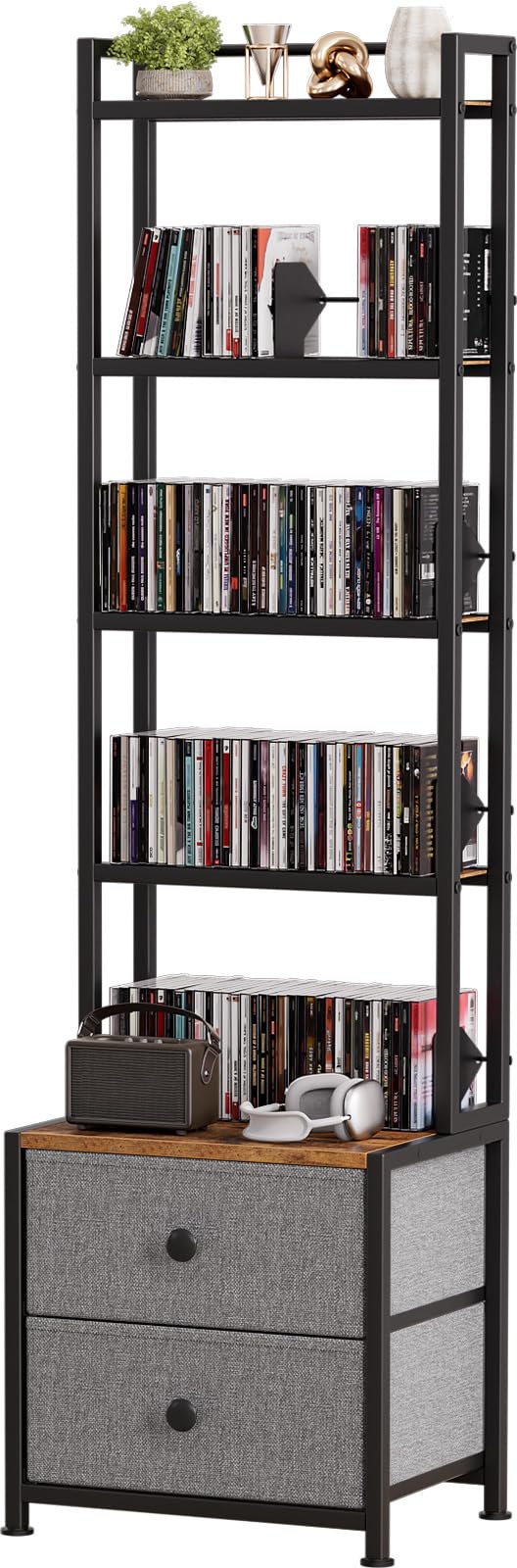 CD Storage Rack with Drawer E861