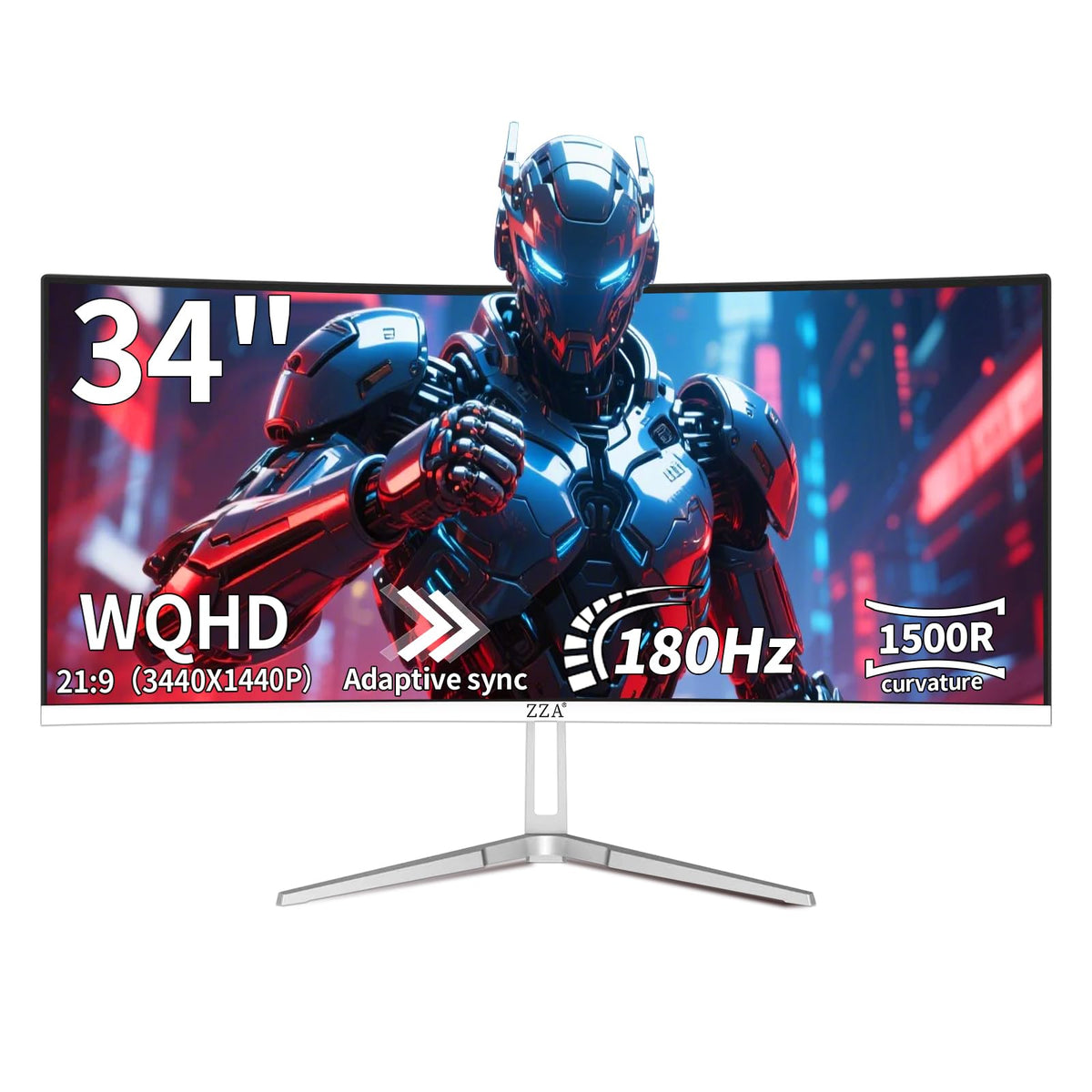 34 Inch Curved 1500R WQHD 180hz VA Gaming Monitor L358583