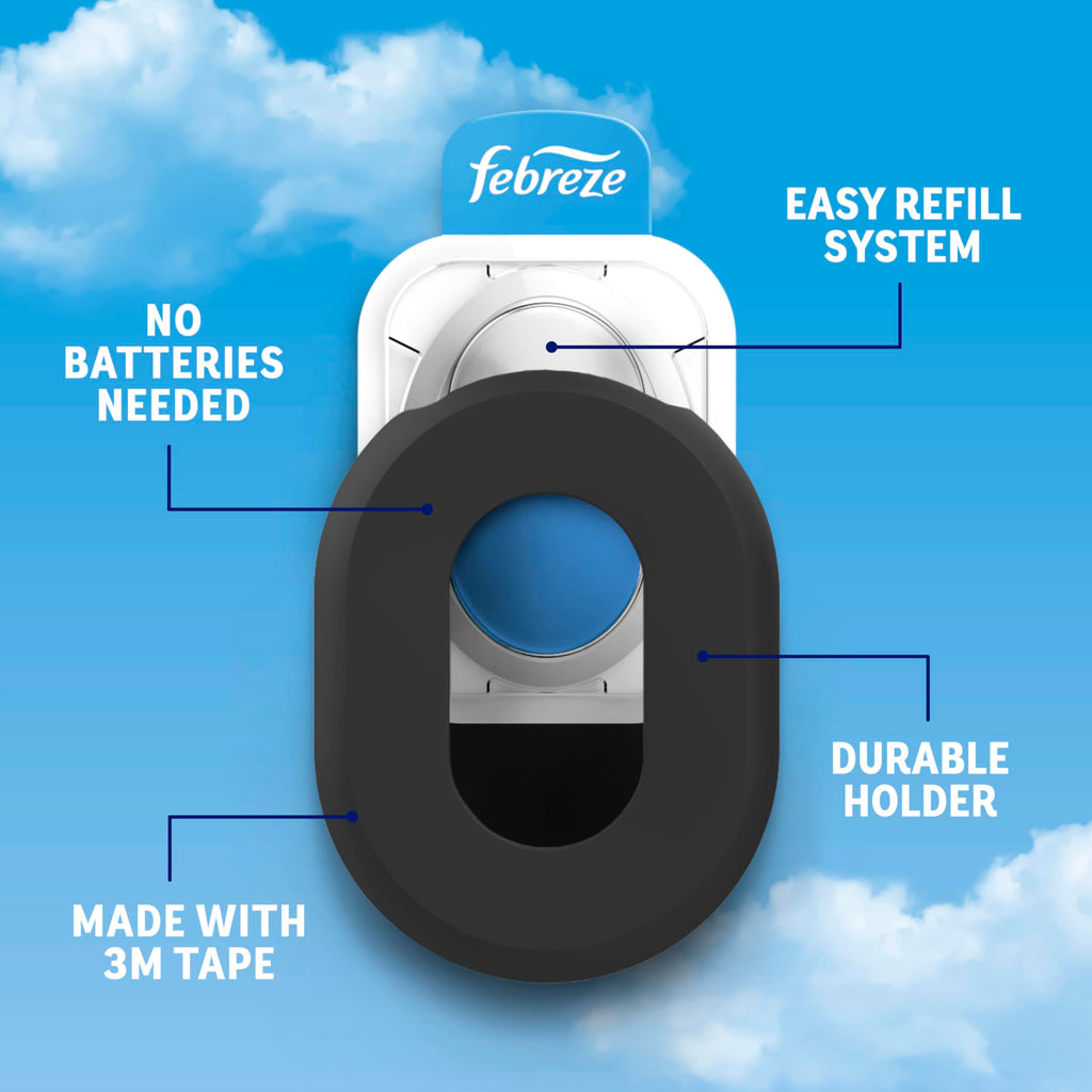 Can Air Freshener Stick-On Deodorizer, 2 Holders + 2 Refills T721171