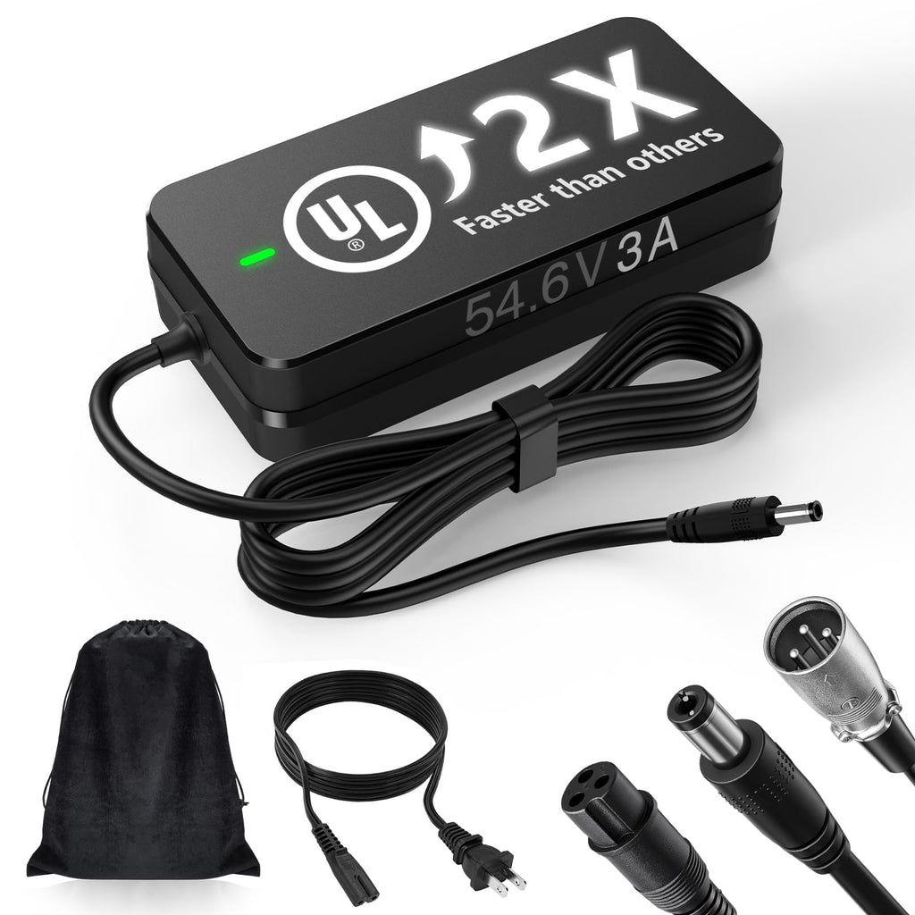 54.6V 3A ebike Charger for 48V Lithium Batteries P2310