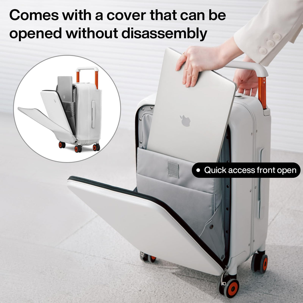 20 Inch Carry On Luggage Aluminum Frame Spinner Wheels C930757