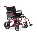Red 22" Extra-Wide Bariatric Transport Chair Z7527