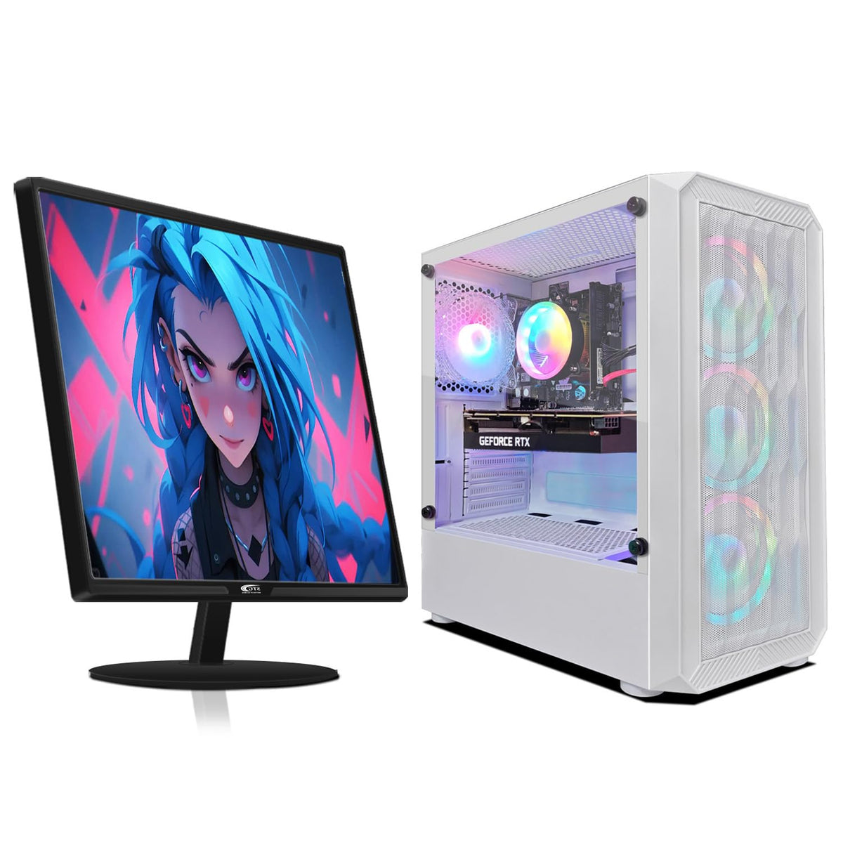 Gaming PC Bundle with 24Inch FHD LED Monitor R488