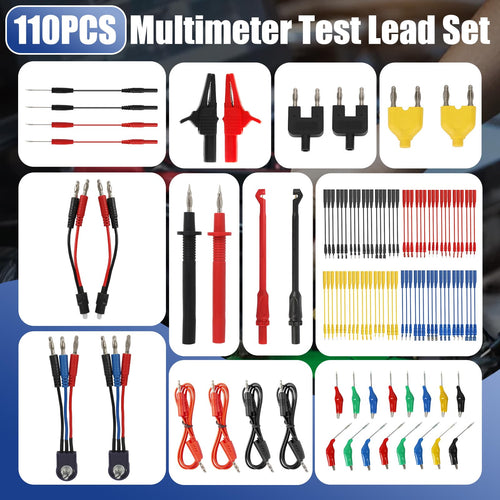 110 Pcs Automotive Circuit Test Lead Kit with Black Carrying Case L256