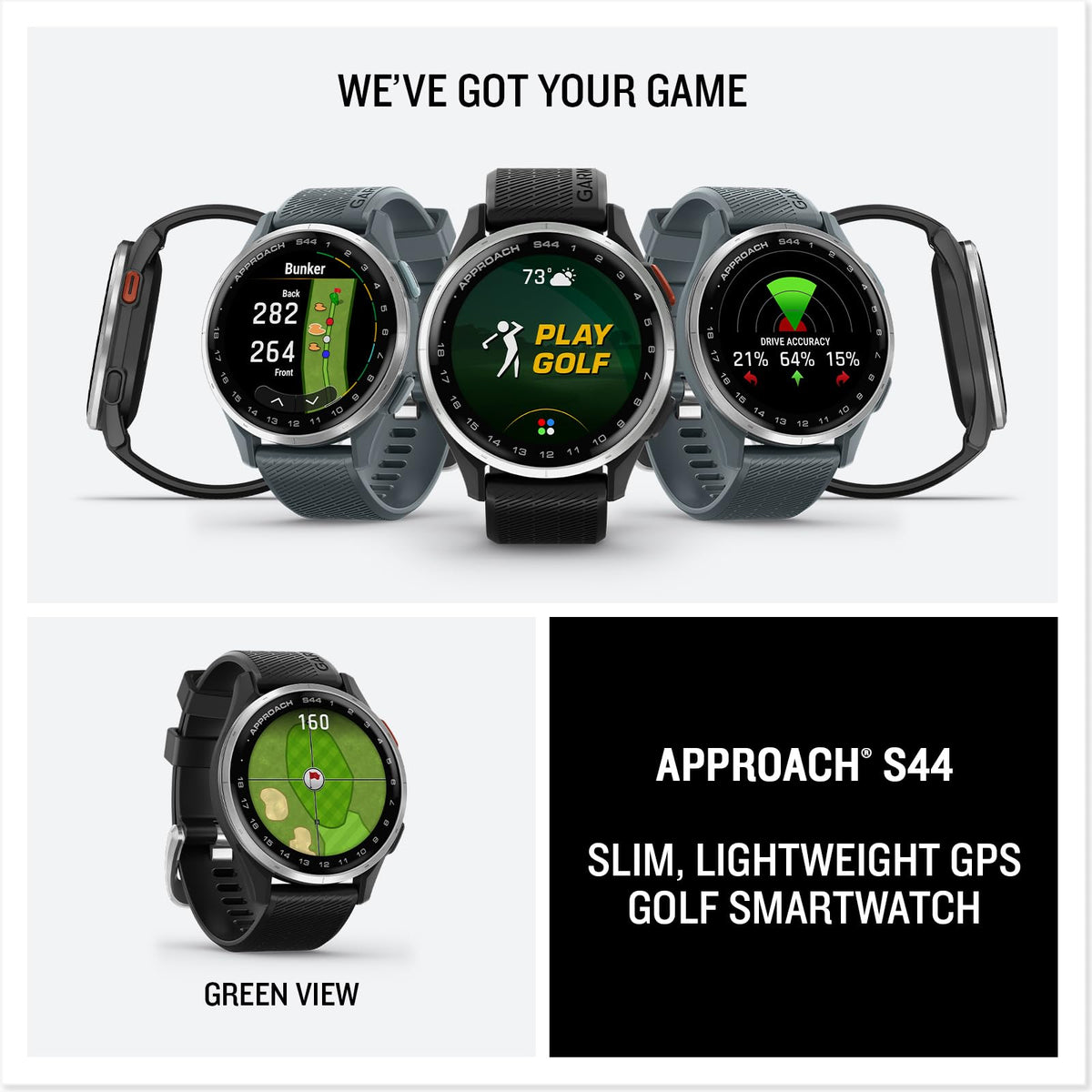 Golf GPS Smartwatch 43mm Black J508025