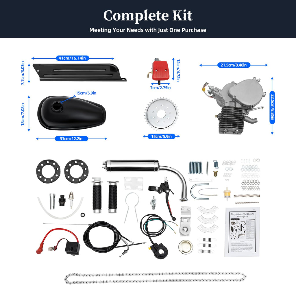 100cc 2-Stroke Air-Cooling Bicycle Engine Kit U716