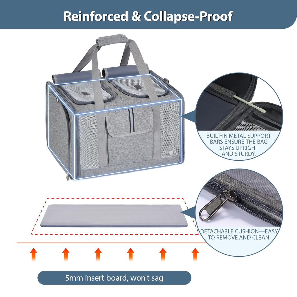 Large Expandable Soft-Sided Cat Carrier S77396