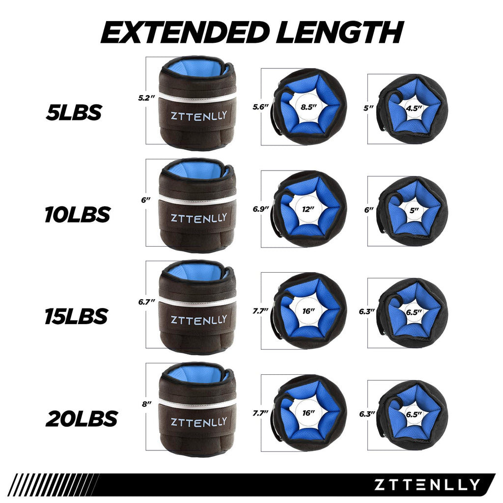 Adjustable Ankle Weights Pair with Carry Bag A642