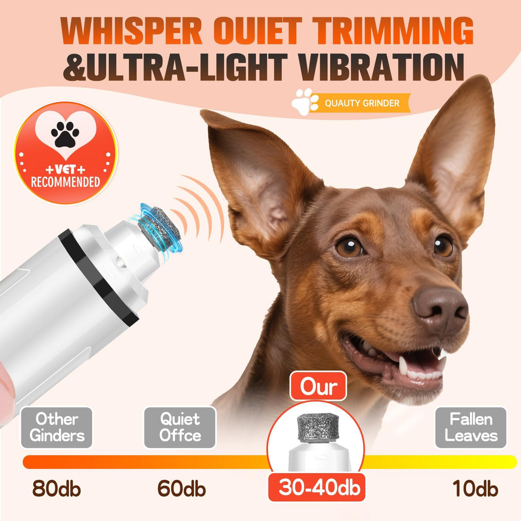 Ultra Quiet Electric Pet Nail Clippers with LED Lights C1750