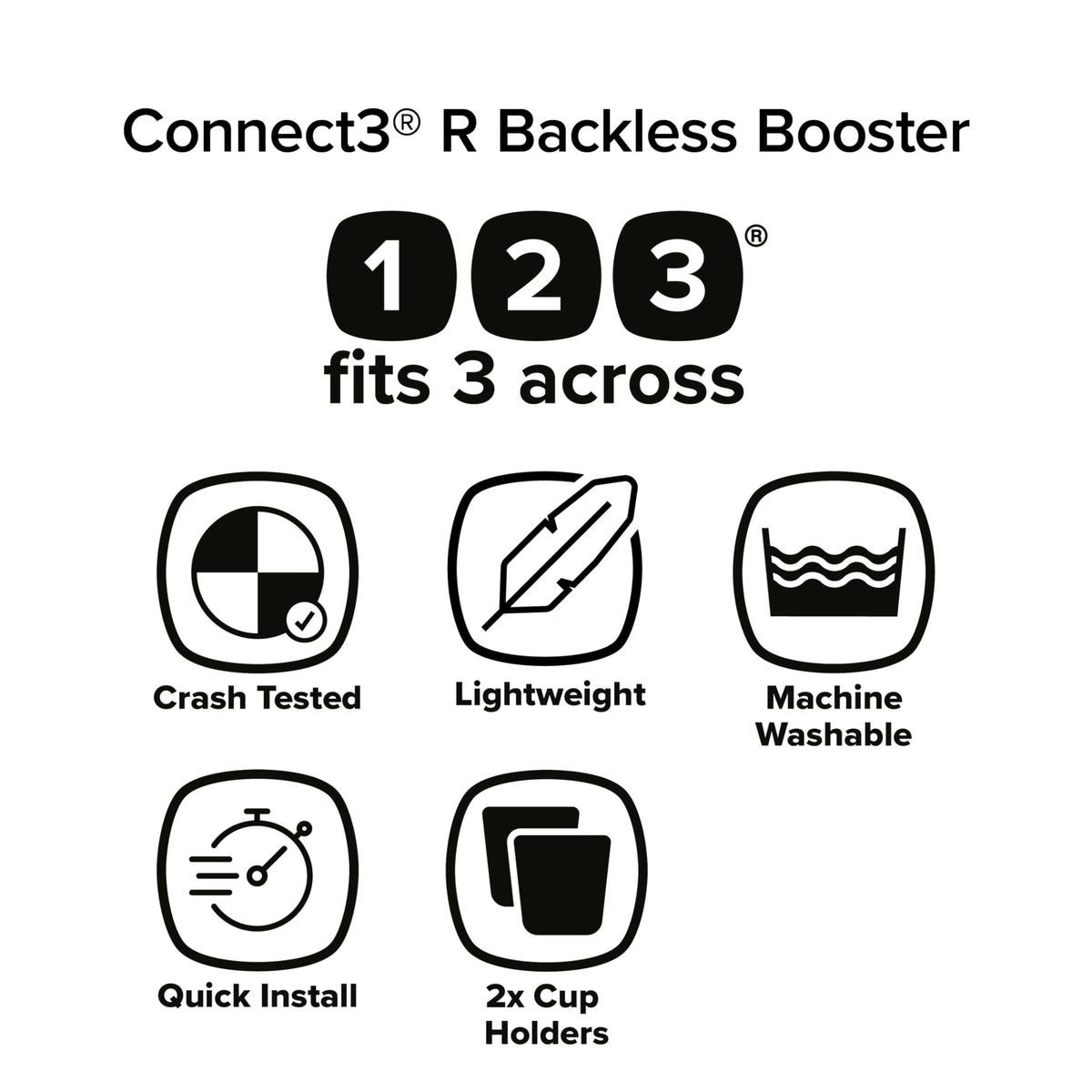 Backless Booster with Cupholder R852036