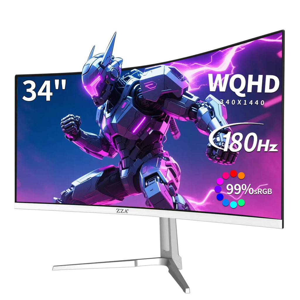 34 Inch Curved 1500R WQHD 180hz VA Gaming Monitor L358583
