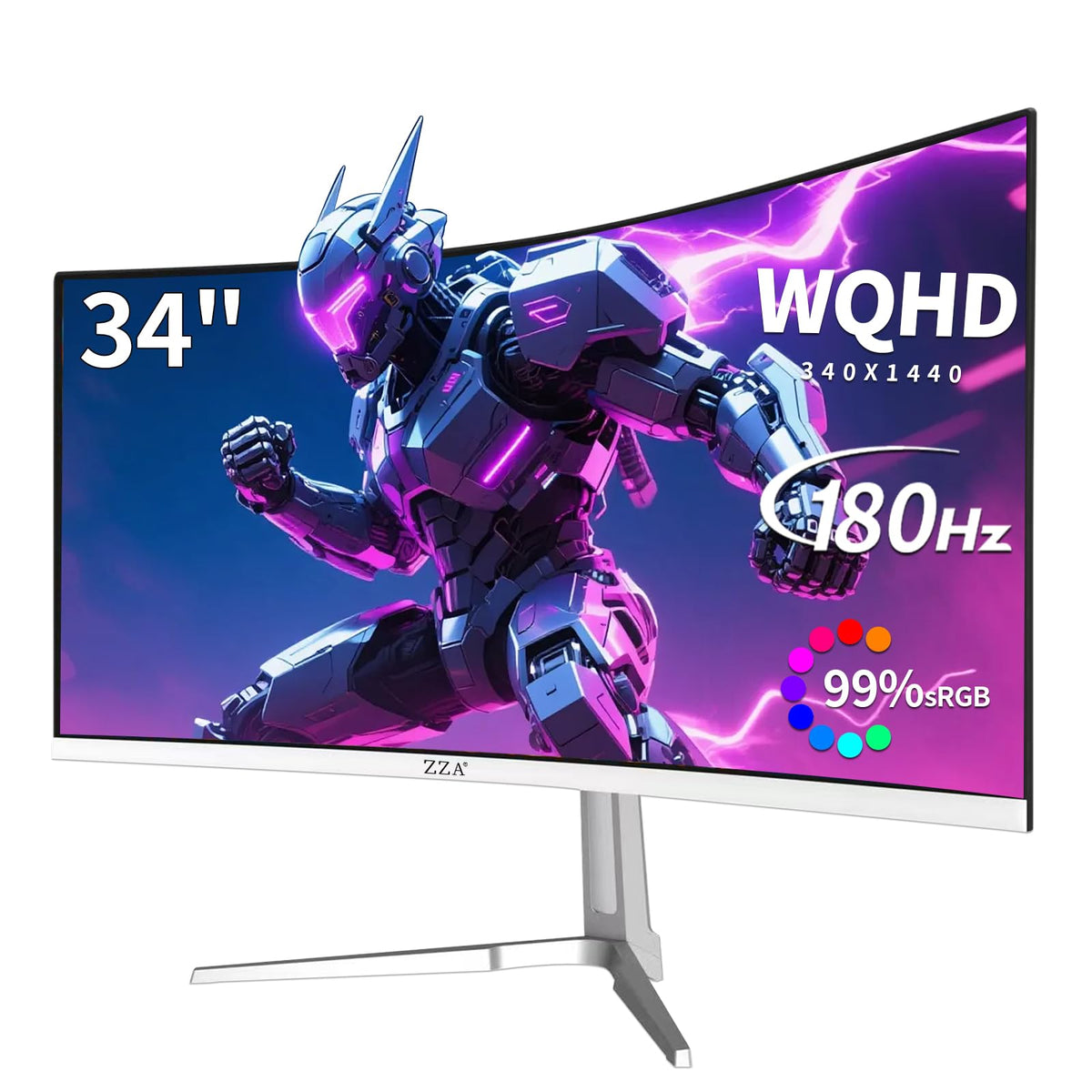 34 Inch Curved 1500R WQHD 180hz VA Gaming Monitor L358583