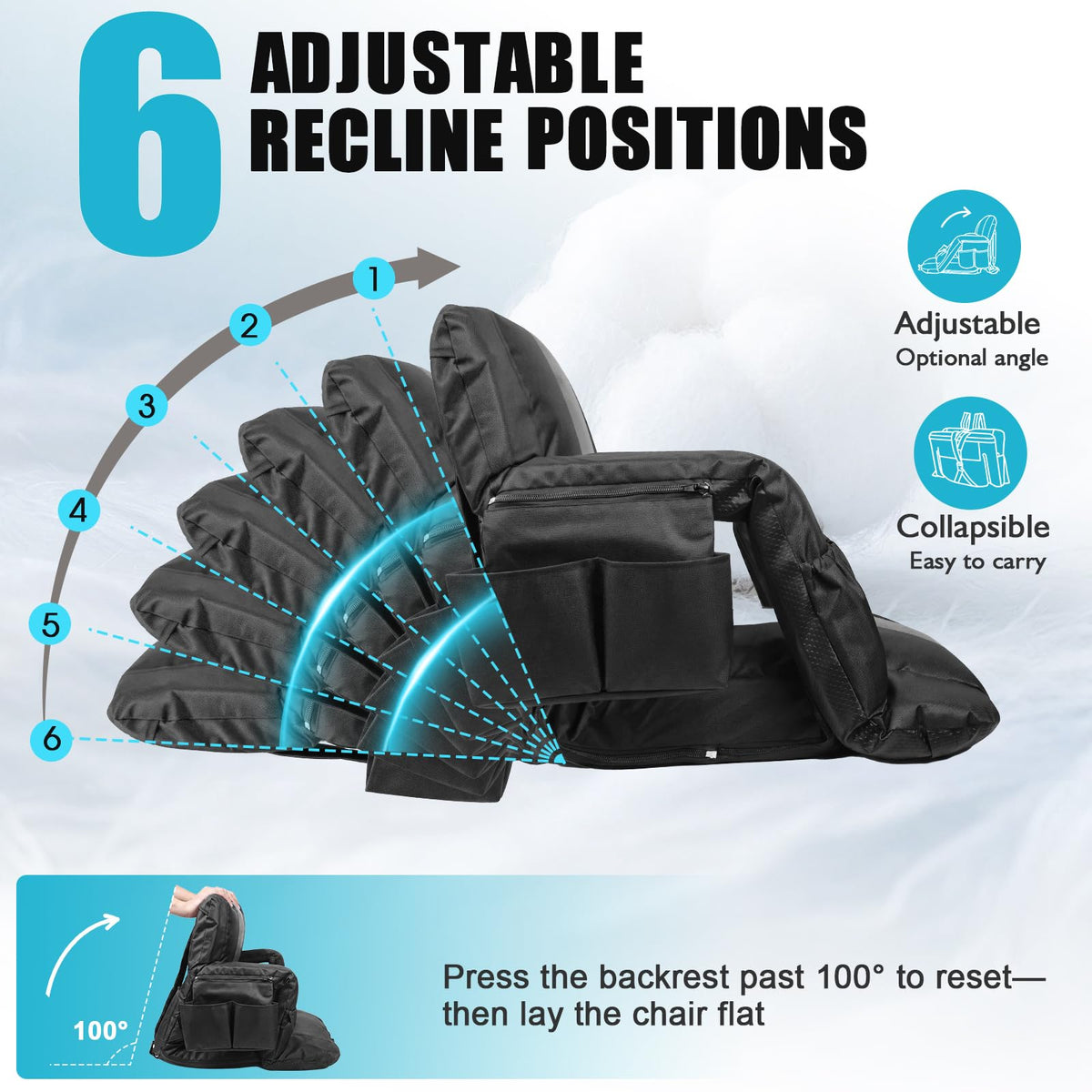 Wide Padded Stadium Seat with Back Support and Cup Holder O9932