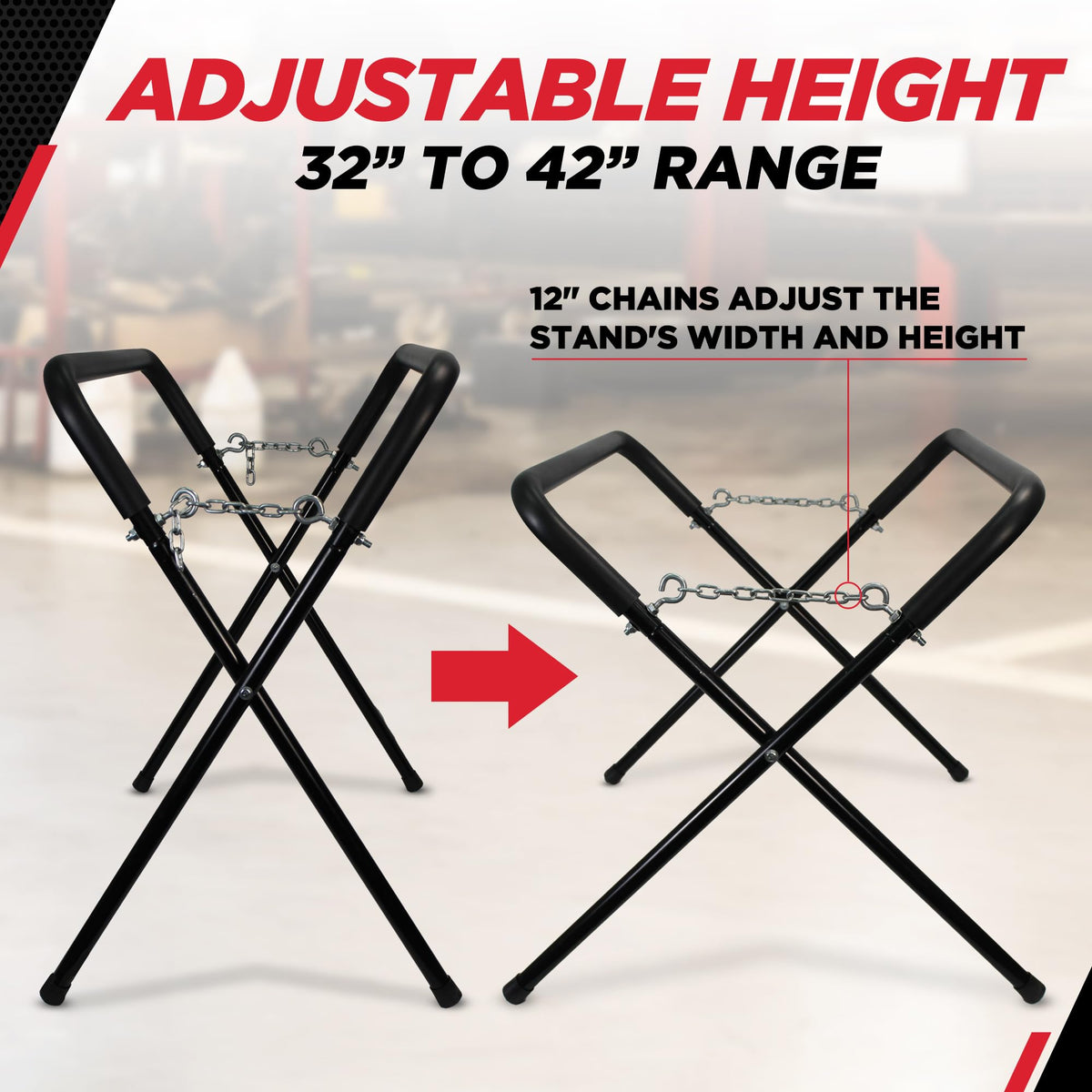 Heavy Duty Folding Stand, 32"-42" Adjustable Height A548770