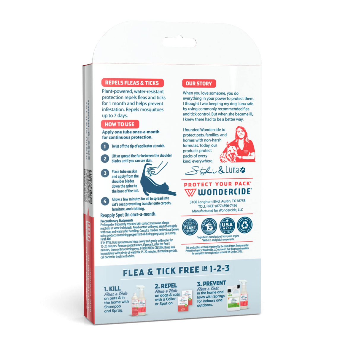 Flea Tick & Mosquito Cat Spot On 3 Tubes of 0.03 oz O6612