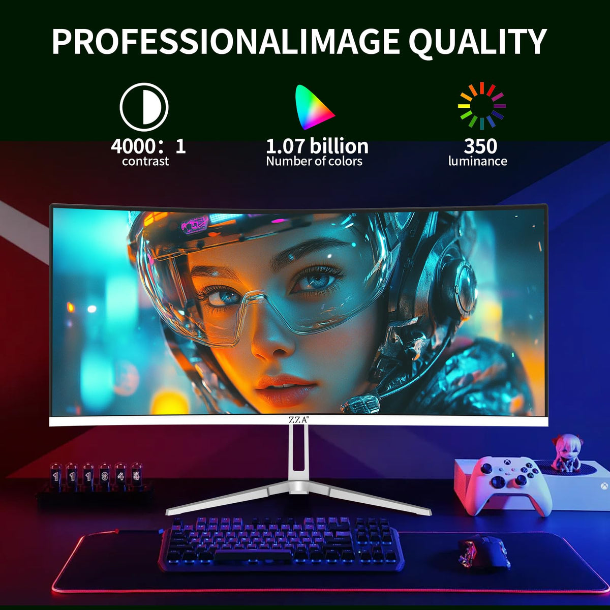 34 Inch Curved 1500R WQHD 180hz VA Gaming Monitor L358583