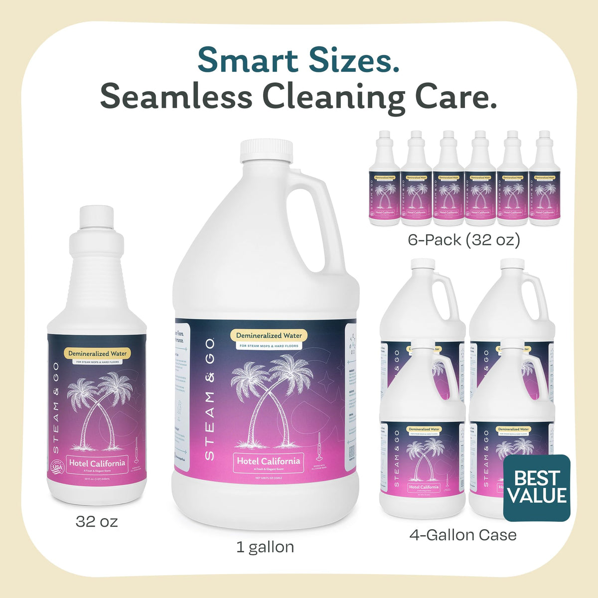 Demineralized Water for Steam Mop, 32 Ounces V95494