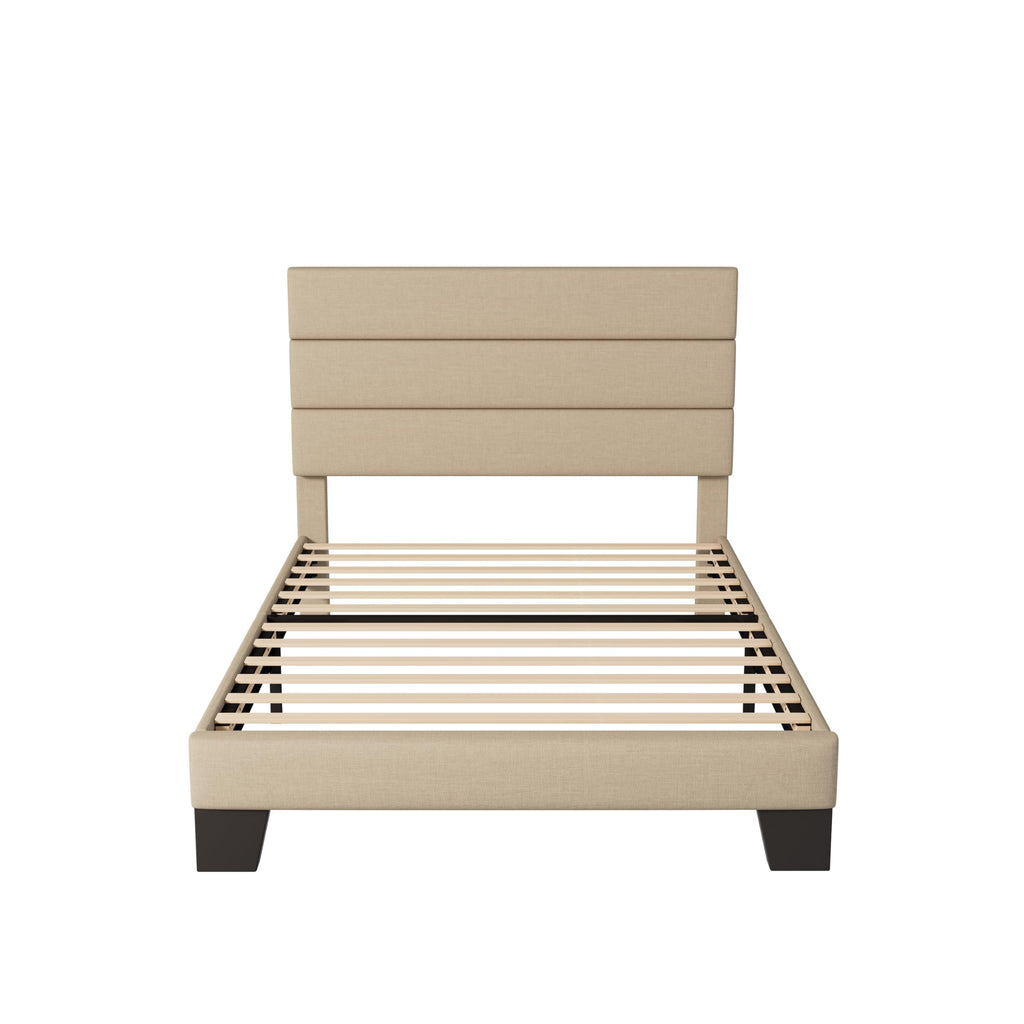 Twin Size Fabric Upholstered Platform Bed Frame H178