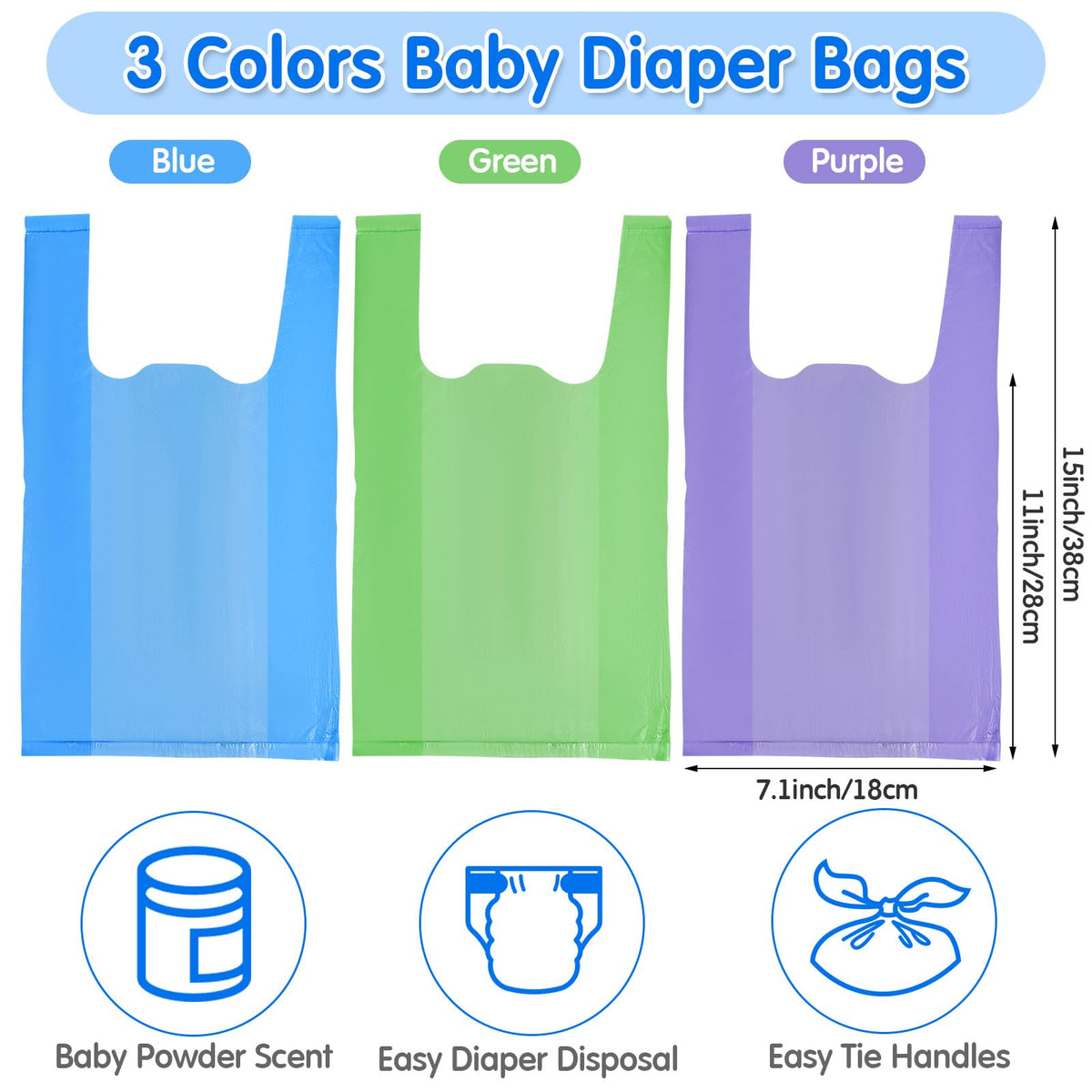 1800 Pcs Disposable Diaper Bags A861