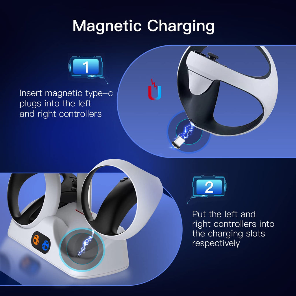 Charging Station for PS VR2 Sense Controllers with Headset Holder W8113