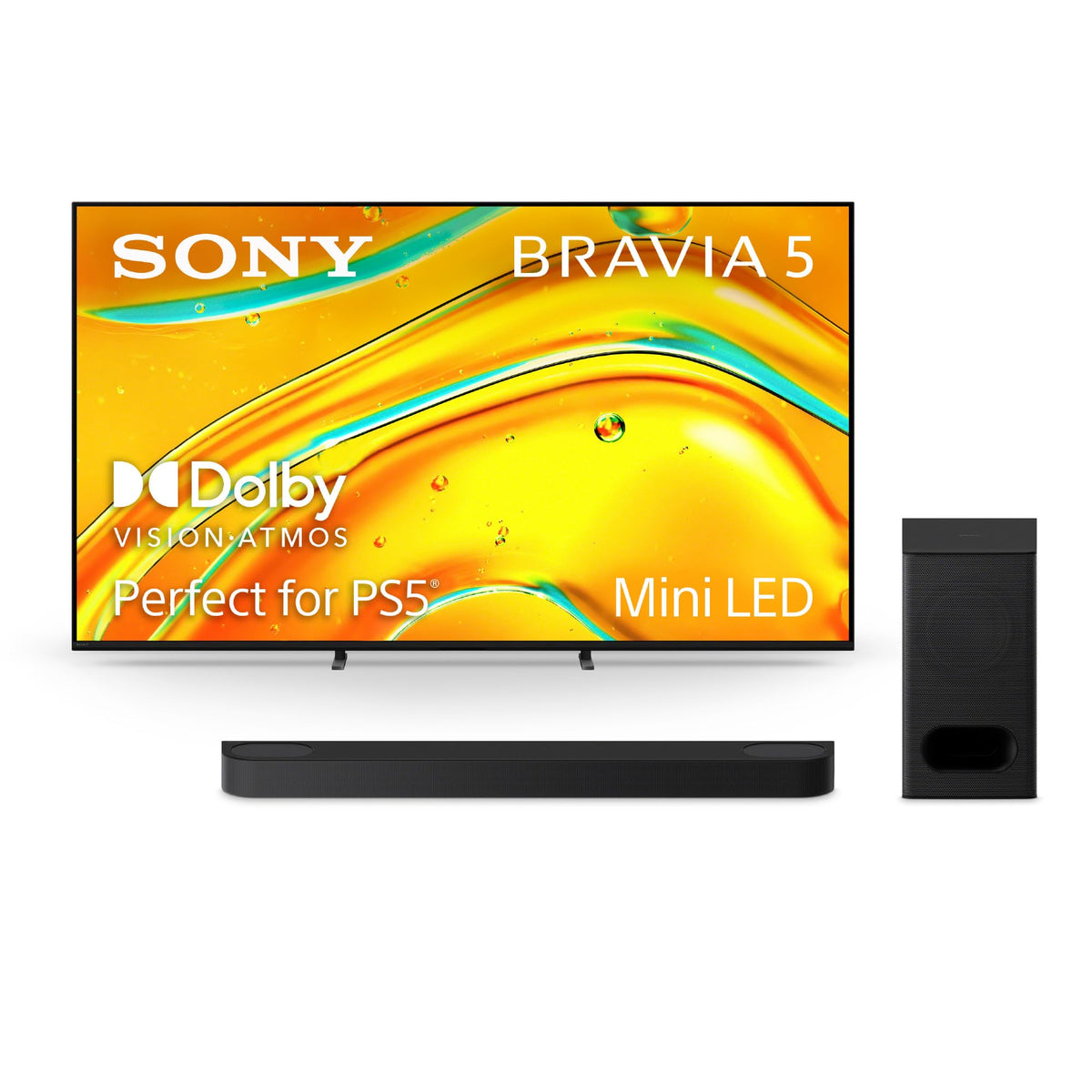 55-Inch 4K Mini LED Smart TV & 3.1.2ch Soundbar with Wireless Subwoofer Bundle A1693