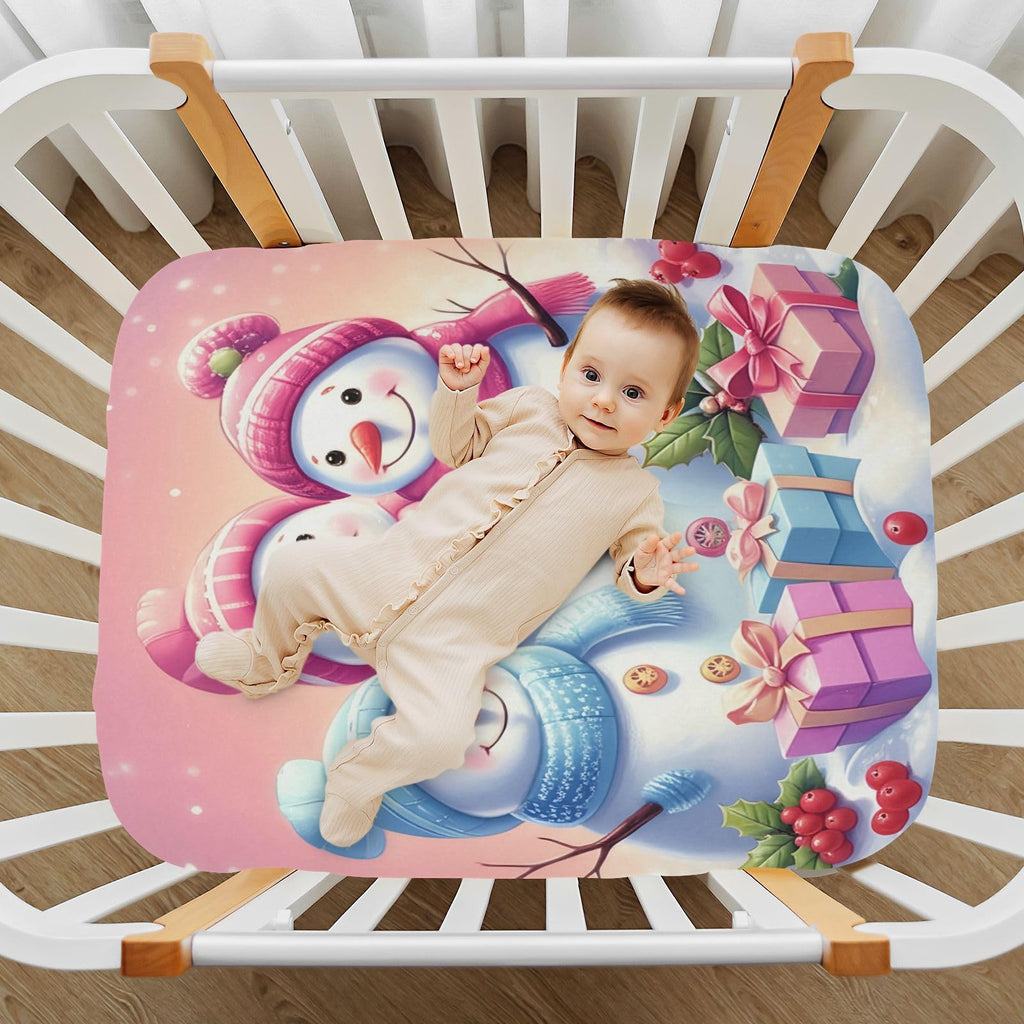 Christmas Snowmen Crib Sheet 52" x 28" B885089