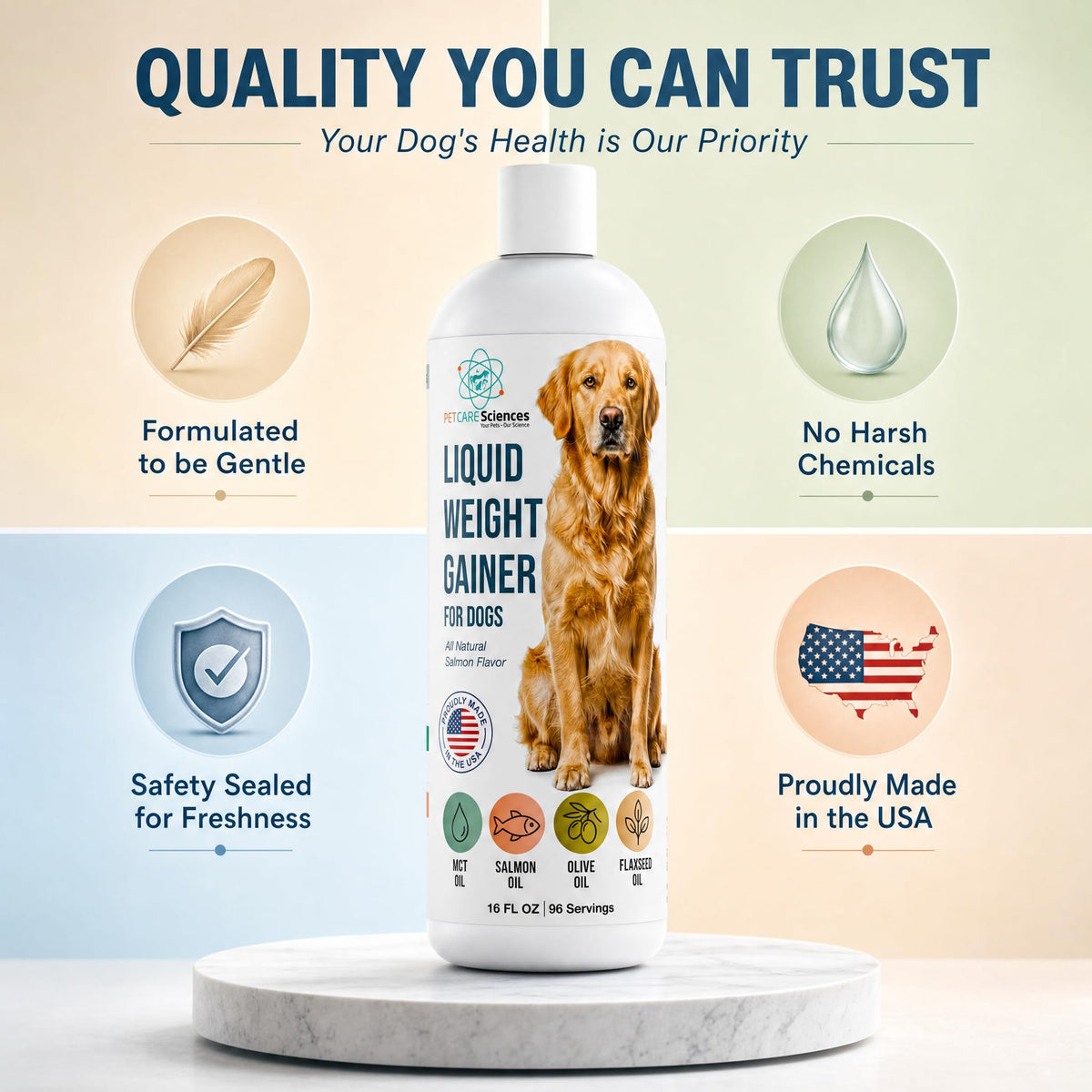 High Calorie Liquid Dog Food Topper with Salmon Oil 16 fl oz K148
