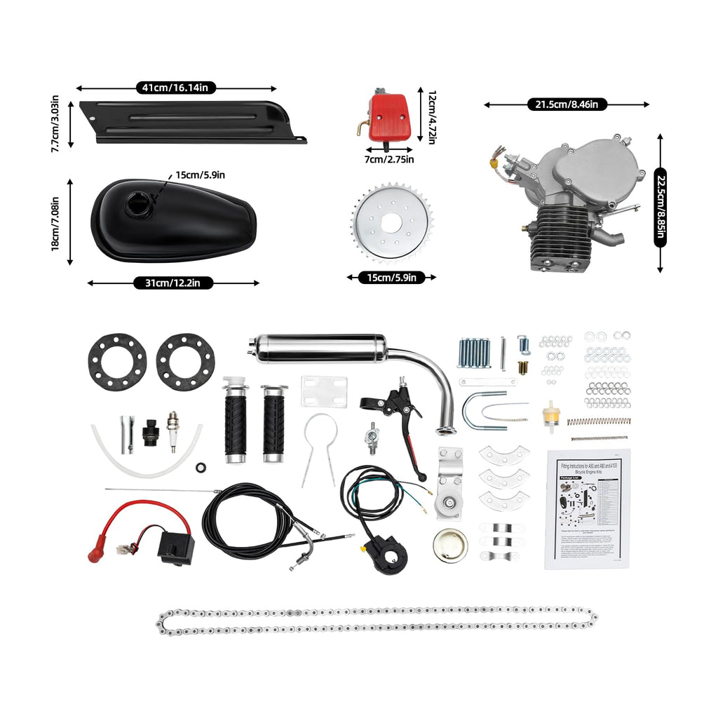 100cc 2-Stroke Air-Cooling Bicycle Engine Kit U716