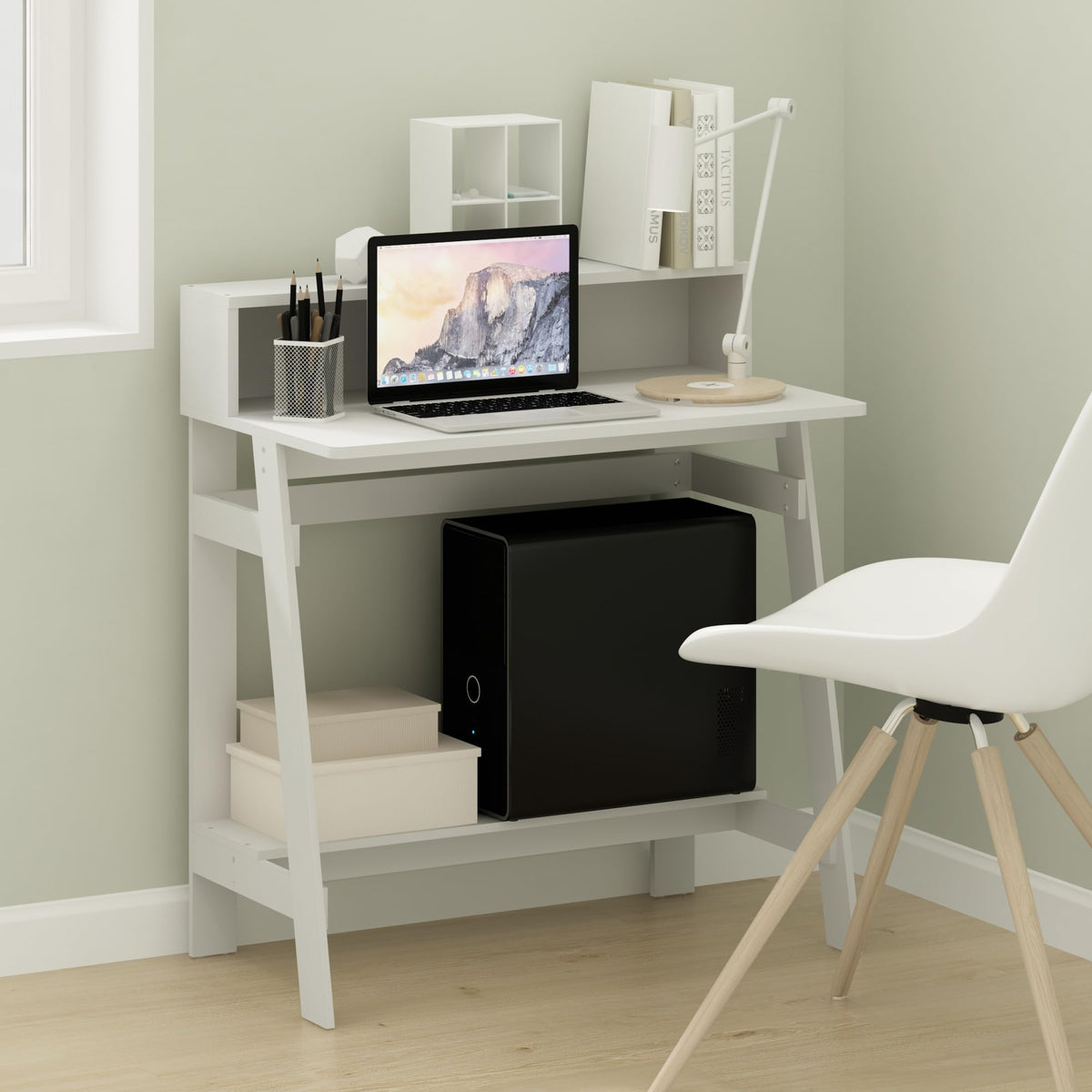 32-Inch Computer Desk with Hutch Shelf K9360