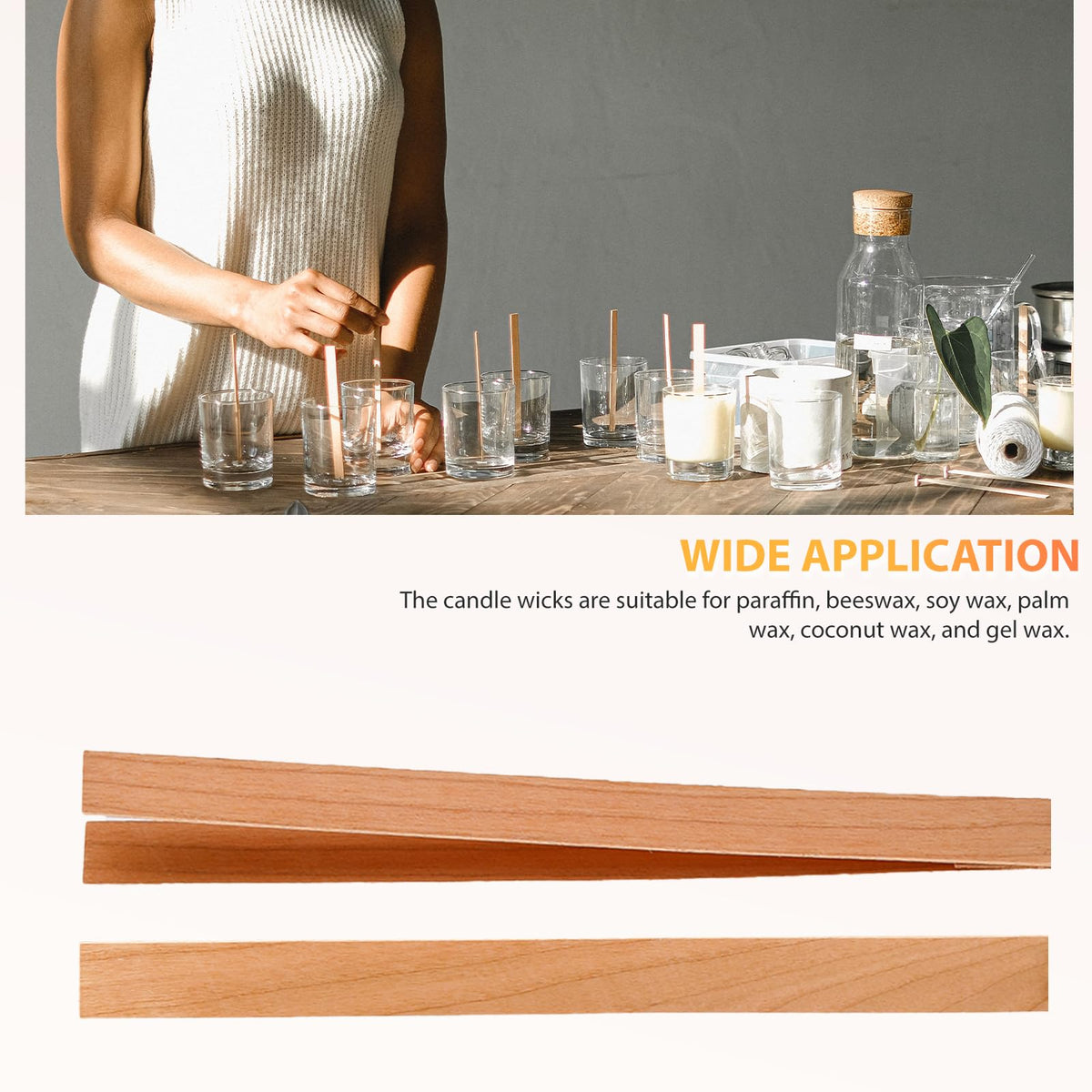 Cherry Wood Wicks 180 Candles per Pack F2255