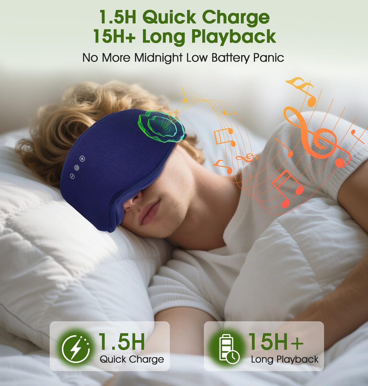Bamboo Cotton Bluetooth Sleep Mask G699
