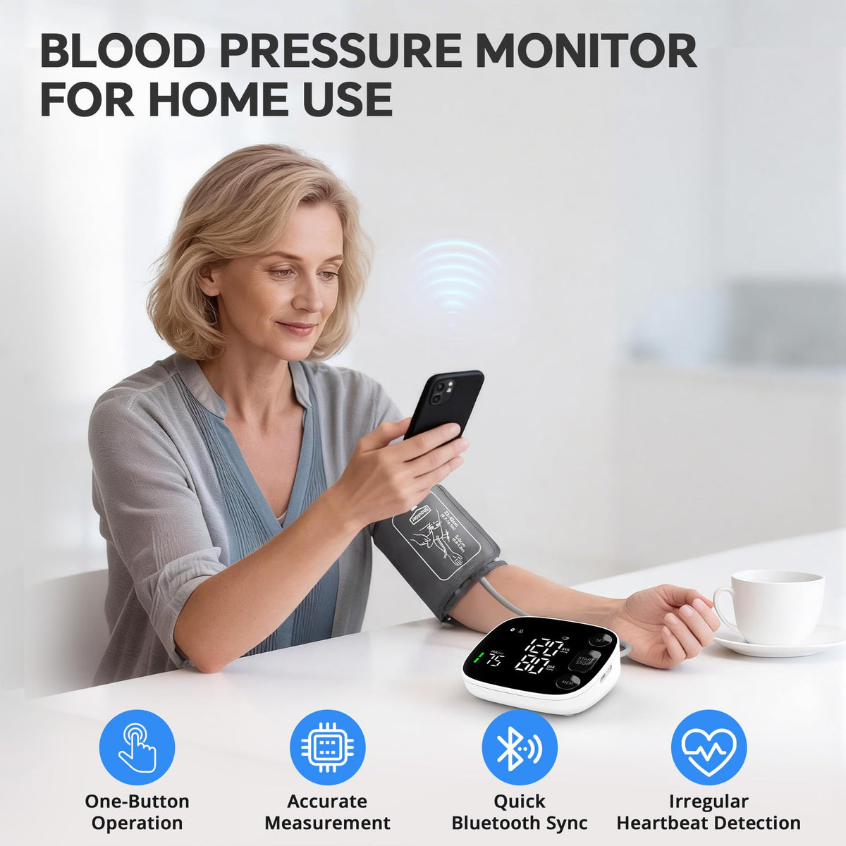 Blood Pressure Monitor Bluetooth Upper Arm K710721