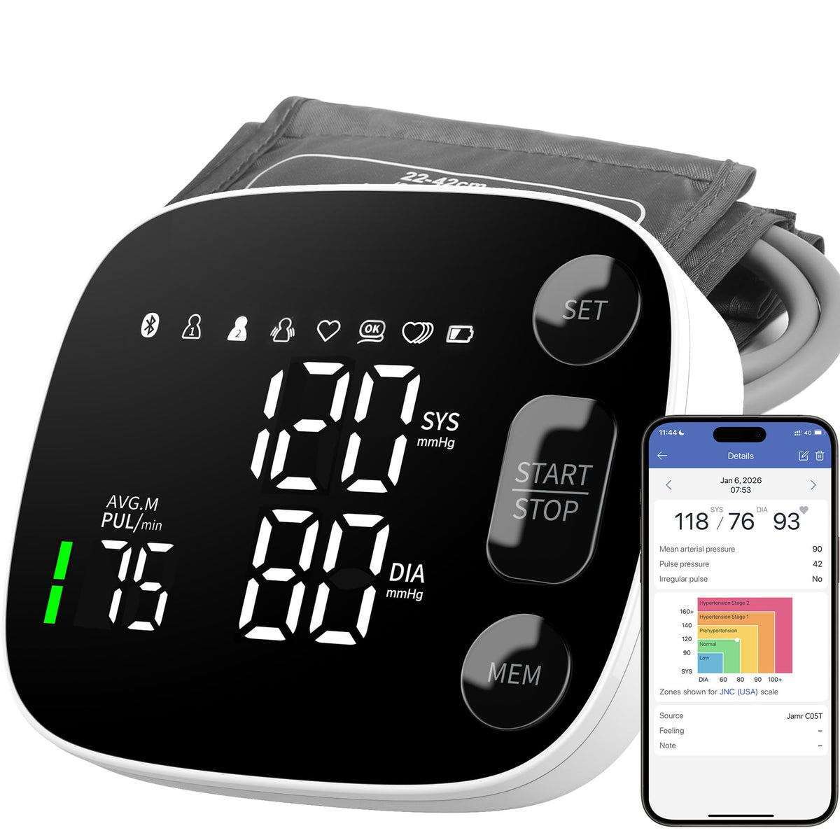 Blood Pressure Monitor Bluetooth Upper Arm K710721