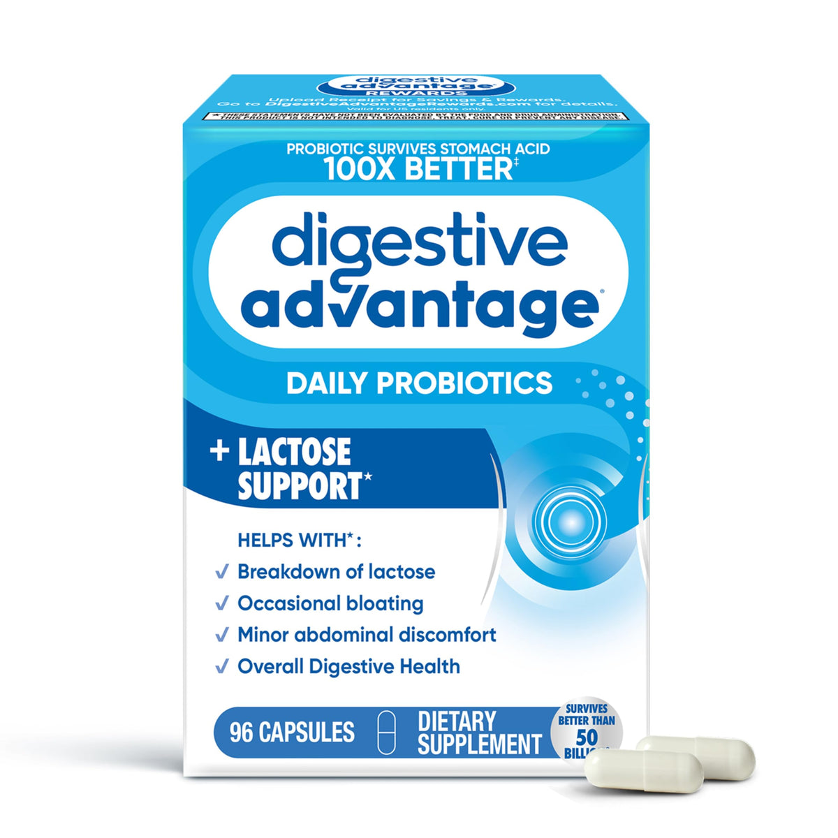 Probiotics + Lactase Digestive Enzymes 96ct P969