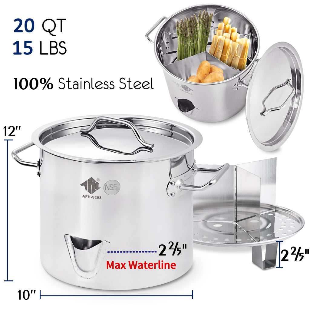 20QT Stainless Steel Tamale Steamer Pot G282669
