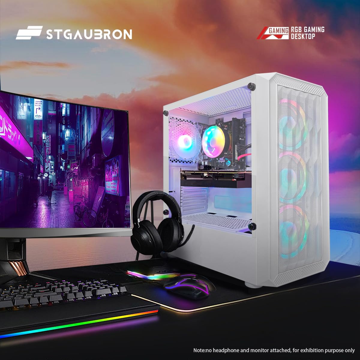 Gaming PC Bundle with 24Inch FHD LED Monitor R488