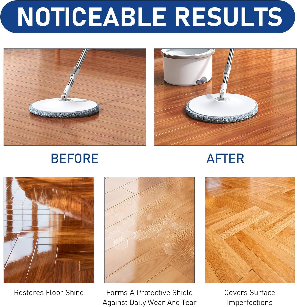 Floor Restore Cleaner, High Solid Content Floor Polish (2 PACK) W68872