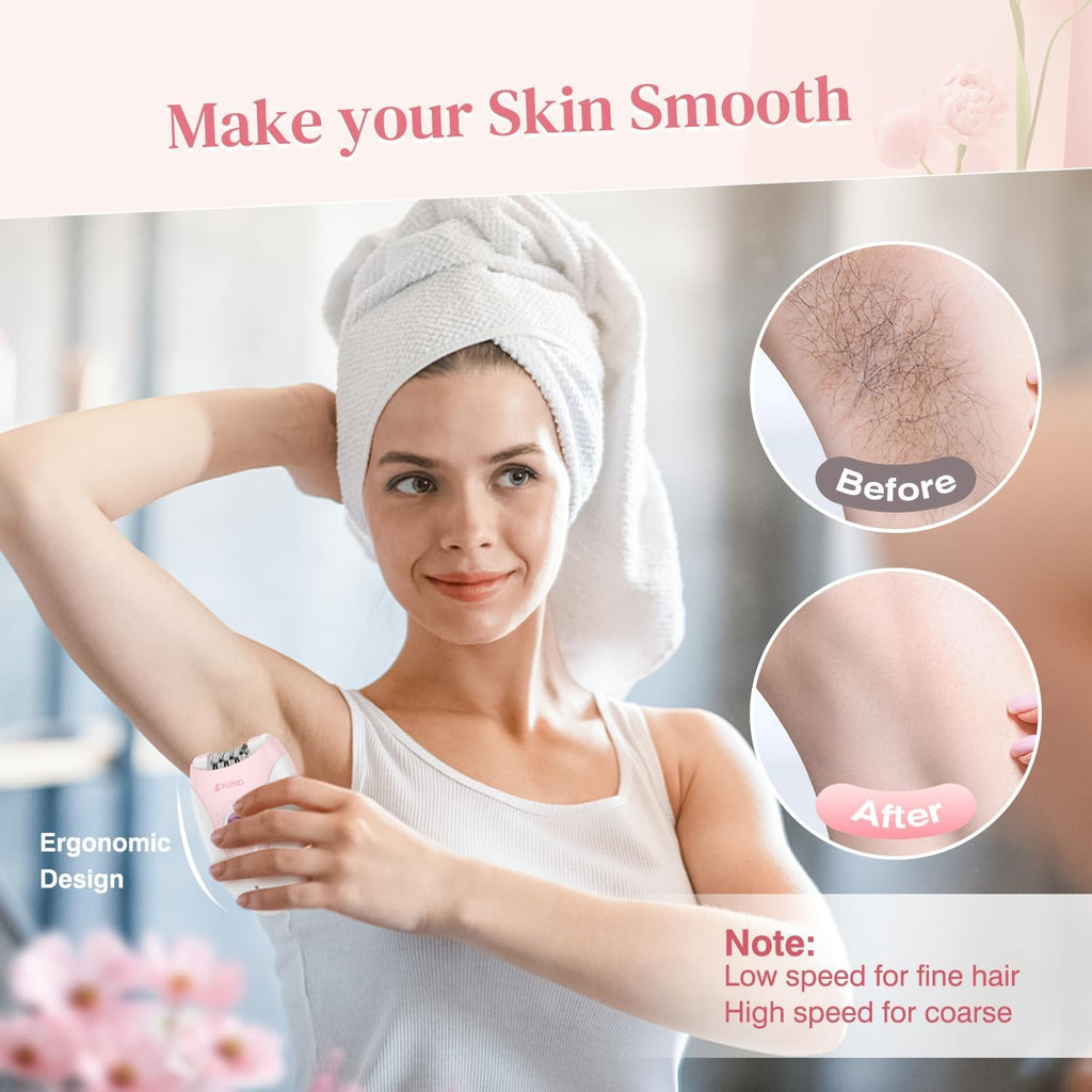 2-Speed Rechargeable Epilator with LED Light F38614