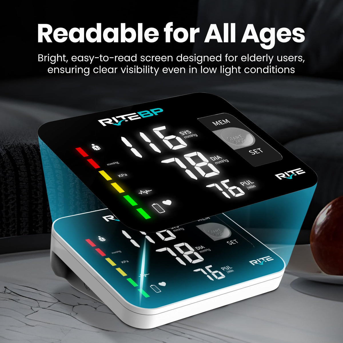 Digital Blood Pressure Monitor with 2 Large Arm Cuffs Y676371