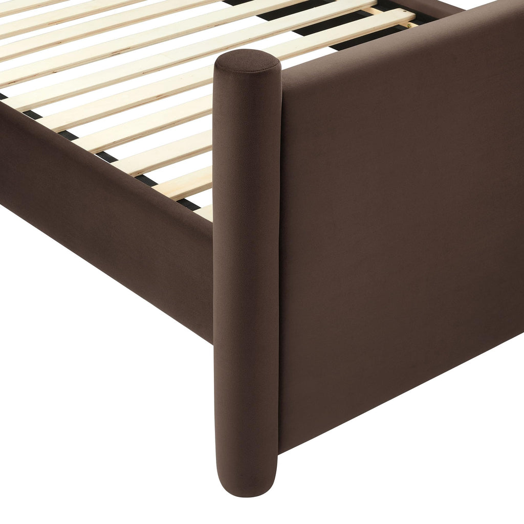 King Size Upholstered Platform Bed Frame with Headboard and Footboard M50476