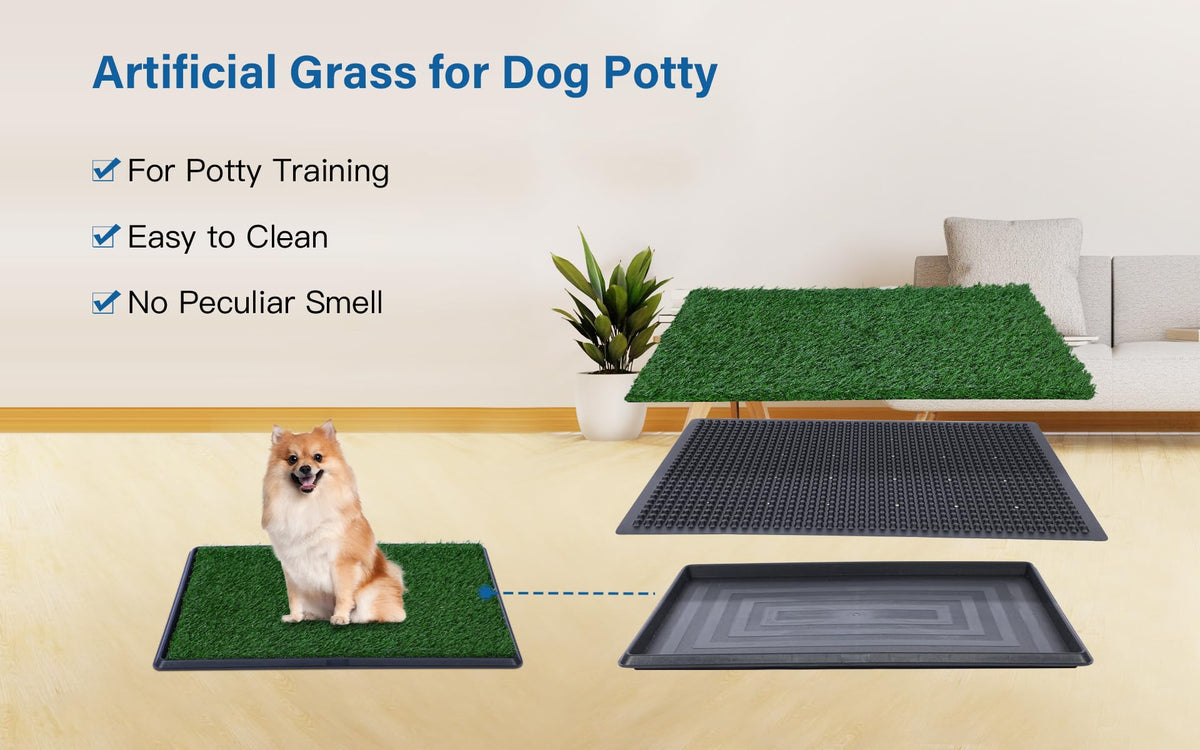 20"x25" Artificial Grass Dog Potty Pad with Tray L29620
