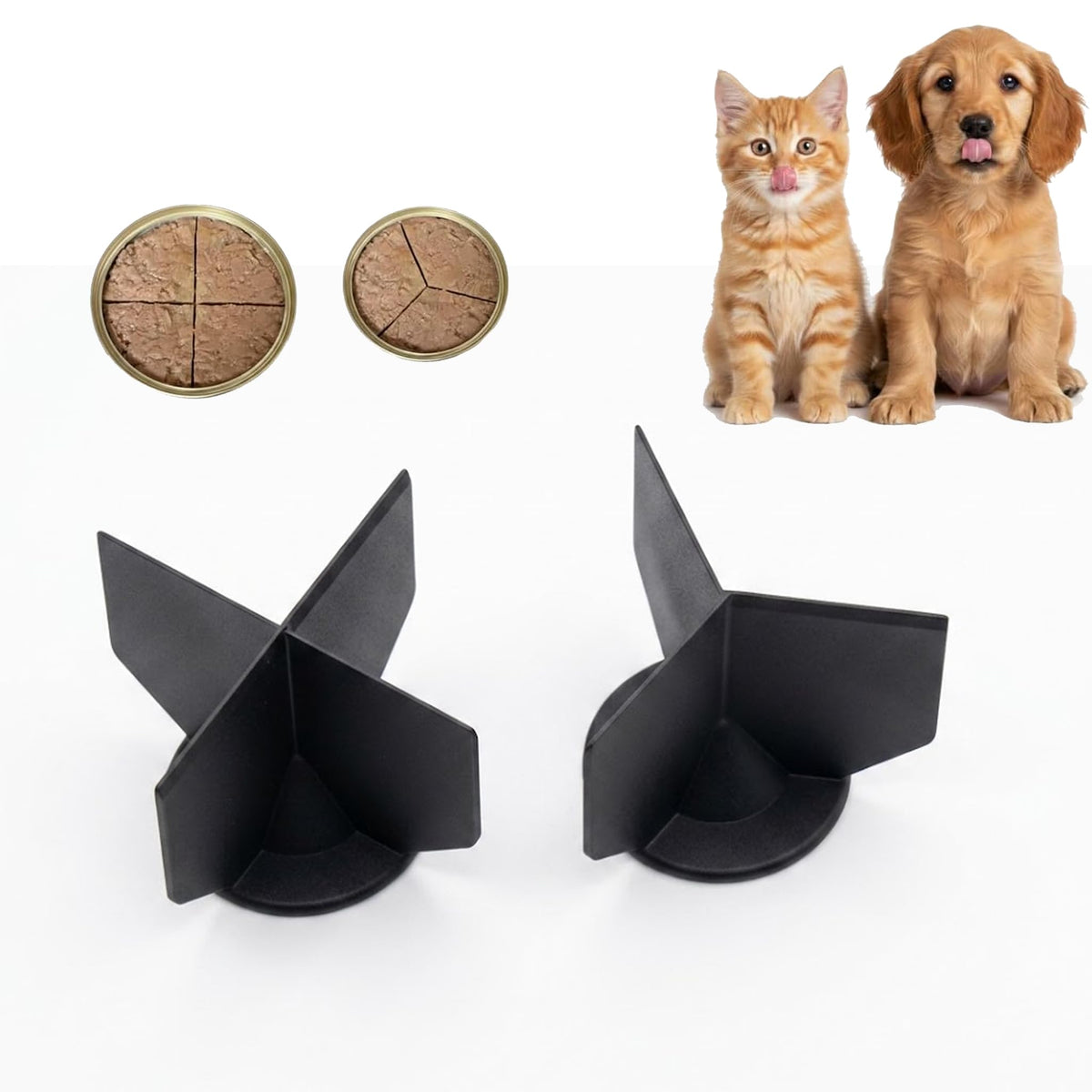 Black 2 Pack Pet Food Can Divider E3739