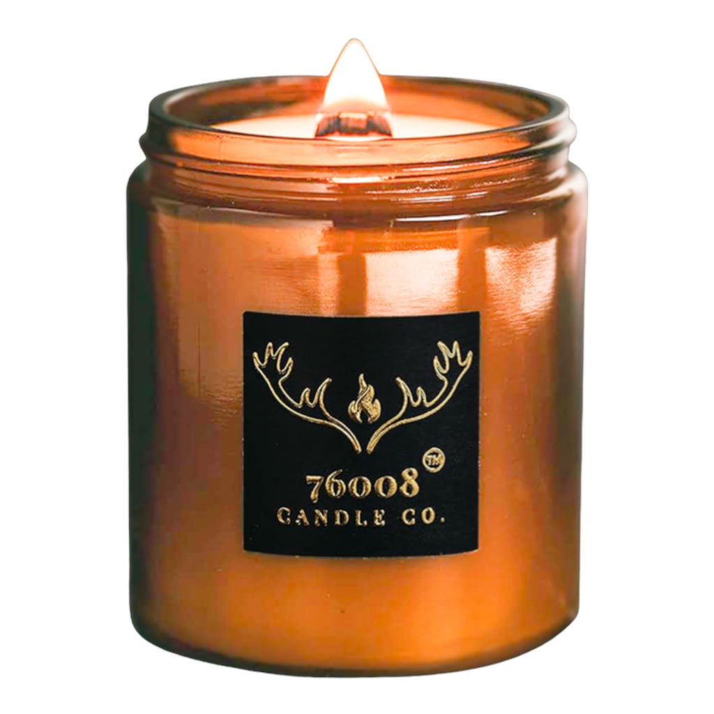 Leather & Whiskey Scented 16 oz Soy Wax Candle J7674