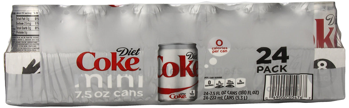 Diet Coke Mini-Cans, 7.5 fl oz (Pack of 24) C74424