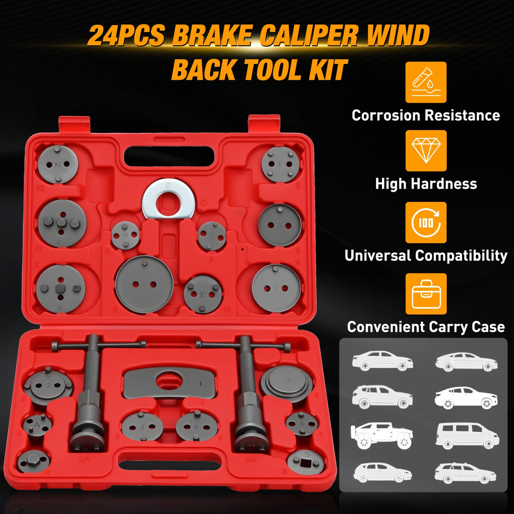 22pc Disc Brake Caliper Compression Tool Set U6976