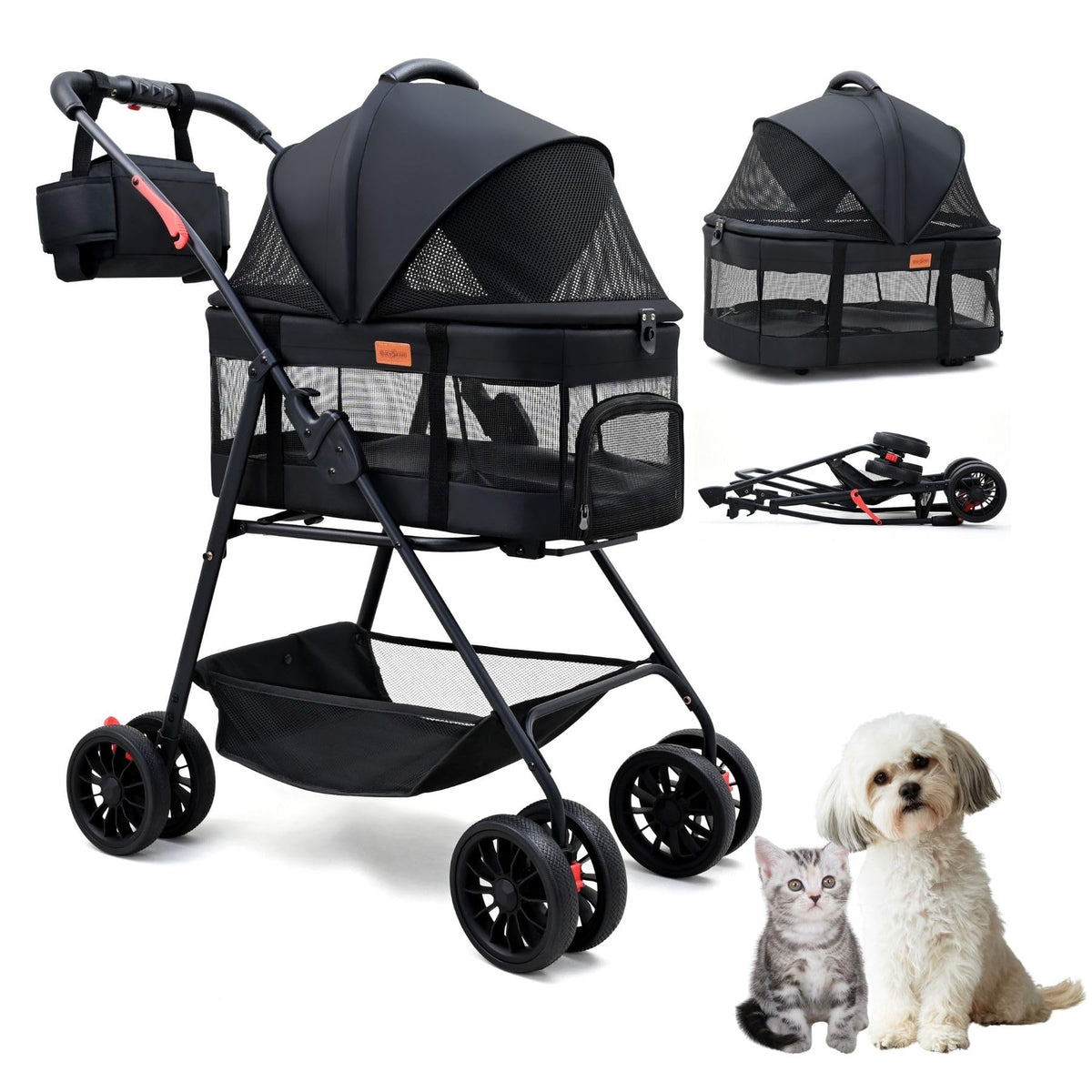 3 in 1 Pet Stroller with Detachable Carrier A77015