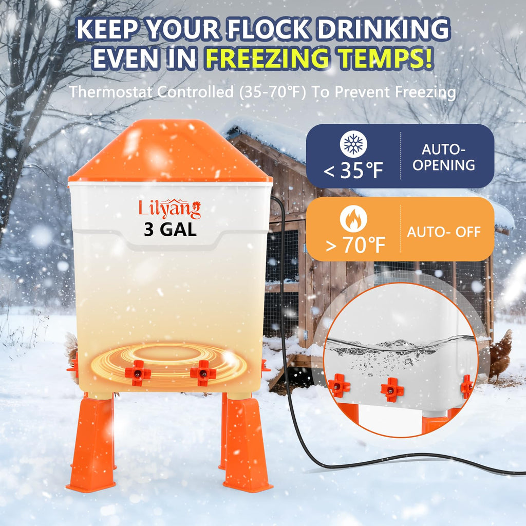 Heated Chicken Waterer 3 Gallon K2609