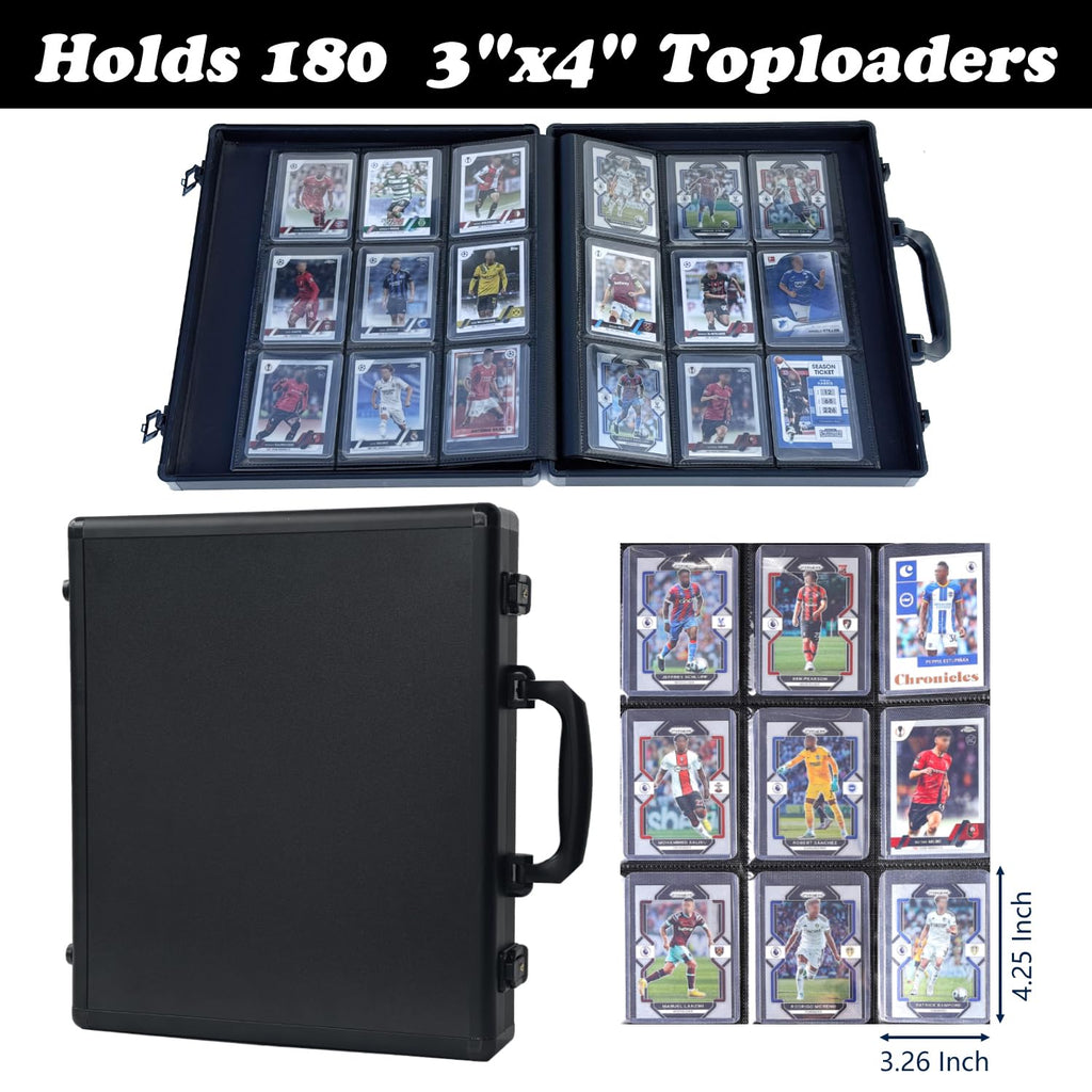 Black 216 Toploader Trading Card Binder J4446