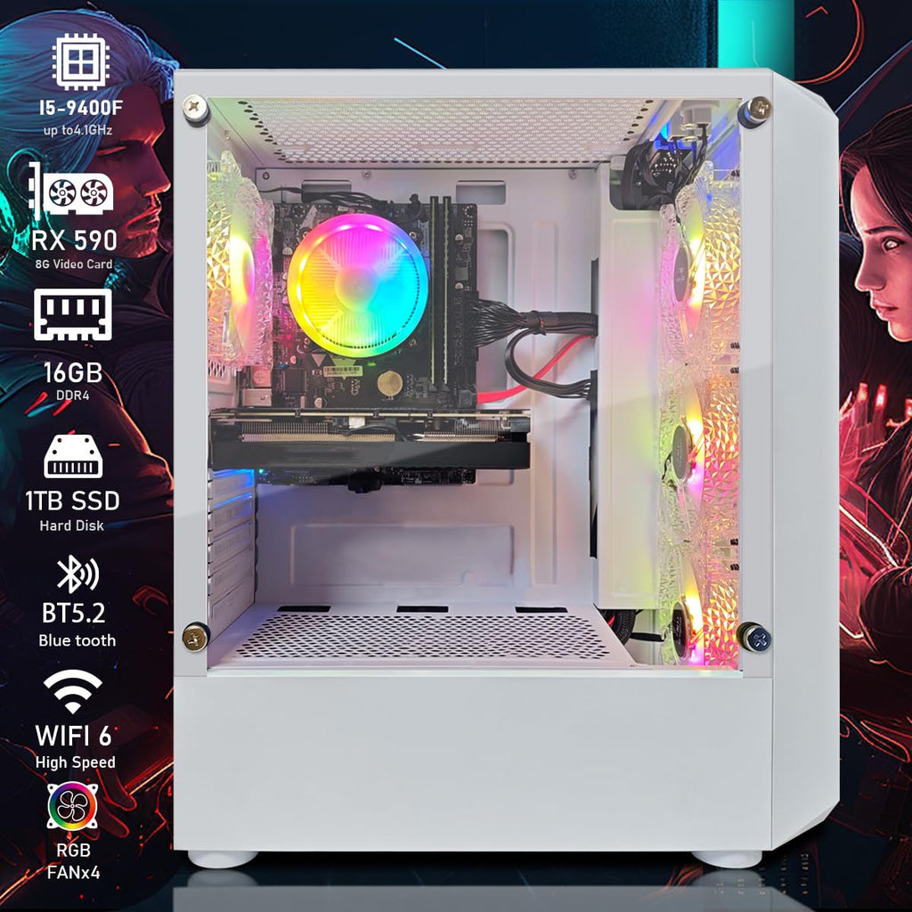Gaming PC Bundle with 24Inch FHD LED Monitor R488